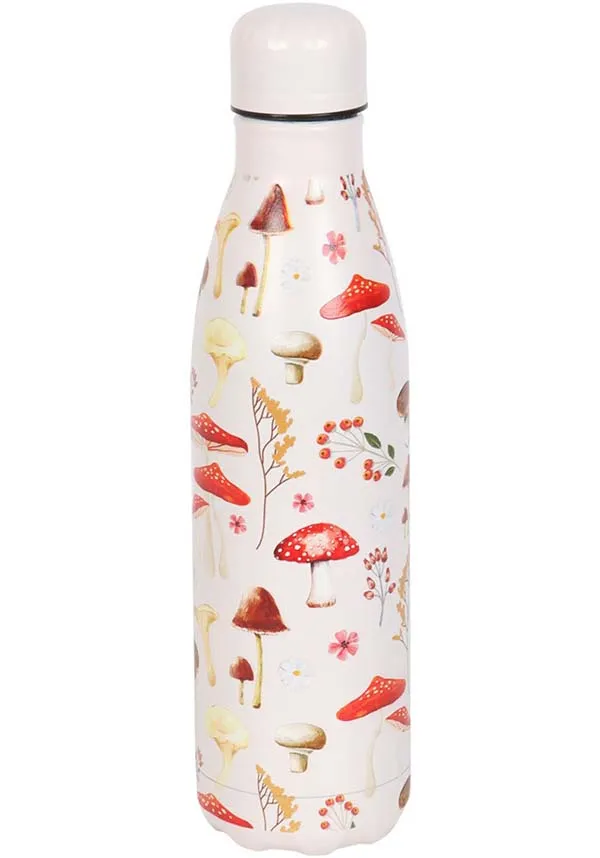 All Over Mushroom Print | METAL WATER BOTTLE