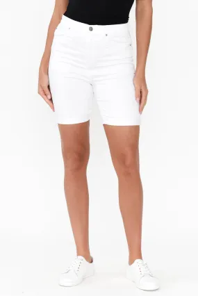 Bonnie White Denim Stretch Shorts