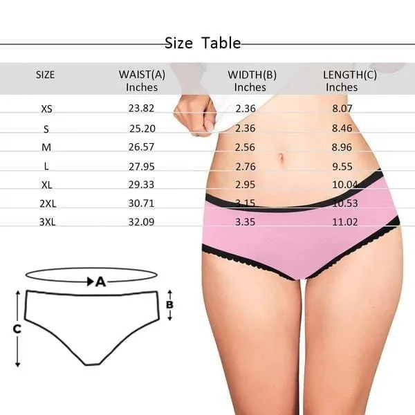 Custom Best Friend Underwear Personalized Photo Women's All Over Print High-cut Briefs