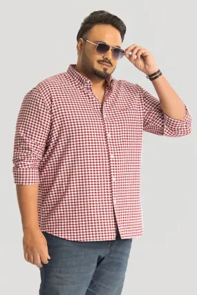 Red Oxford Checks Shirt