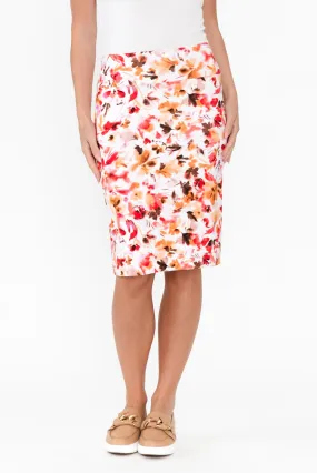 Whitney Pink Floral Bamboo Tube Skirt