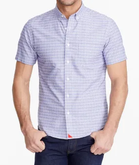 Wrinkle-Free Short-Sleeve Blufled Shirt - FINAL SALE